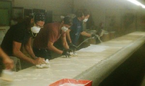 wallcovering factory image with workers